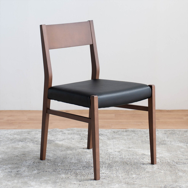 DCジャンブル01 ダイニングチェア ビーチウォールナットブラウン オールマイティブラック 1脚 単品 チェア 椅子