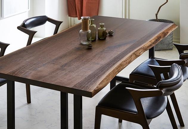 ラミエッジテーブル ウォールナットW1850 (脚セット)【関家具】