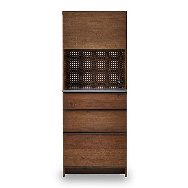 ダイニングボード オウル 70サイズ　上：レンジボード＋下：ダイニングボード／ウォールナット