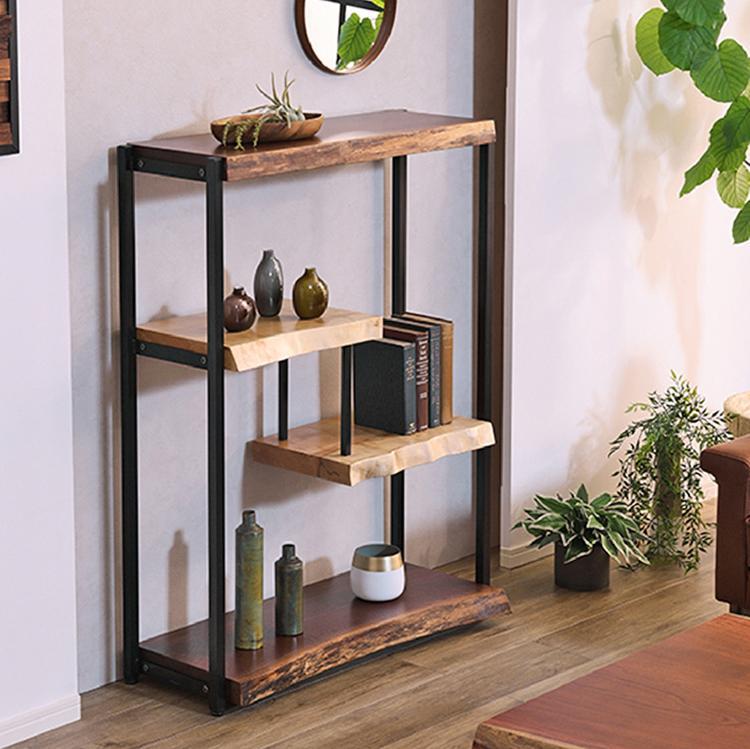 違い棚シェルフ【デルタ】 ウォールナット×トチ