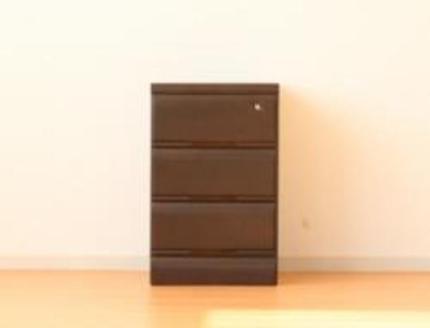 大川家具 チェスト ミニ 幅30cm 引出し 3段 サイド 収納 ブラウン