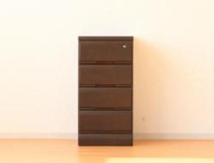 大川家具 チェスト ミニ 幅30cm 引出し 4段 サイド 収納 ブラウン