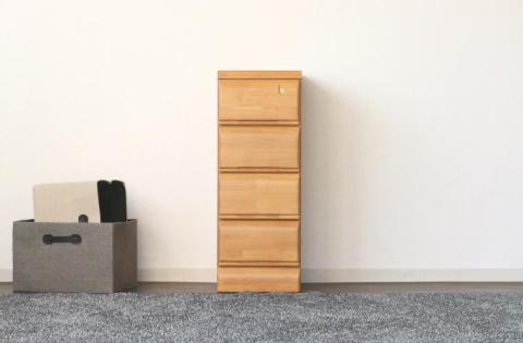 大川家具 チェスト ミニ 幅30cm 引出し 4段 サイド 収納 ナチュラル