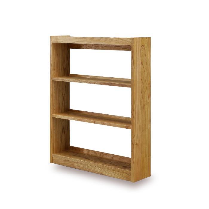 大川家具 フリーシェルフ 栴檀（センダン）A-90L 棚 高さ114.8cm×幅92.0cm×奥行24.1cm 3段 可動棚板2枚