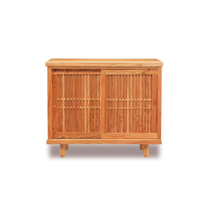 大川家具　国産材　栴檀材　シューズボックス　センダン　楝　幅120cm