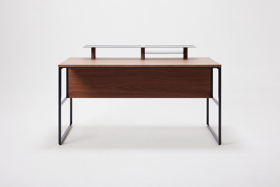 パソコンデスク リモートワーク ウォールナット 140 シェルフ大付 WAAKstation2WN 1407 shelf