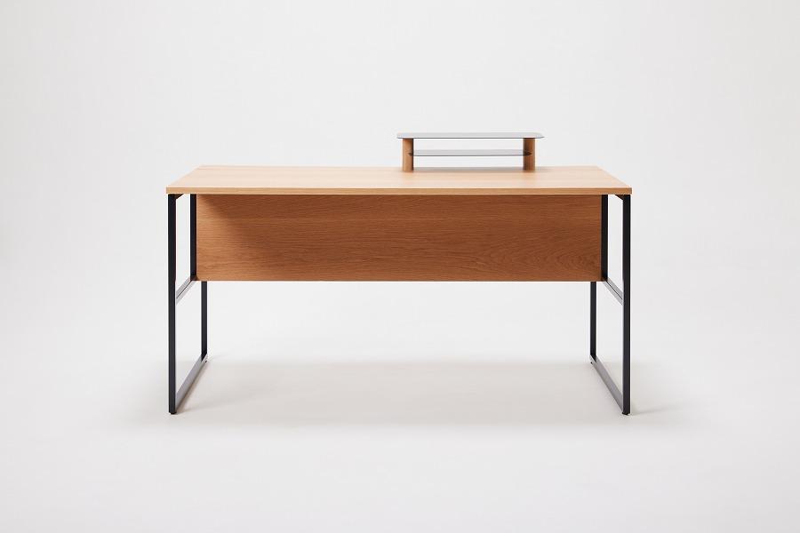 パソコンデスク リモートワーク オーク 120 ミニシェルフ付 WAAKstation2OK 1207 minishelf