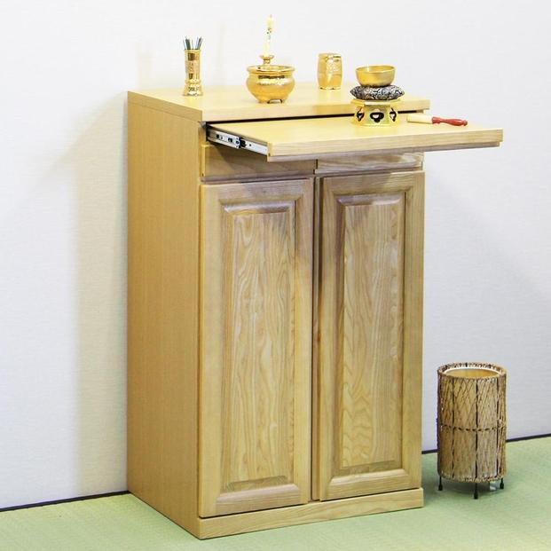 仏壇台 仏壇下台 お仏壇 大川家具 完成品 60cm 幅60cm ミニ仏壇 小型仏壇 日本製 AKBU-01-60H ナチュラル