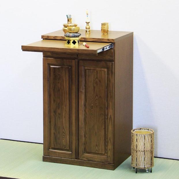 仏壇台 仏壇下台 お仏壇 大川家具 完成品 60cm 幅60cm ミニ仏壇 小型仏壇 日本製 AKBU-01-60H ライトブラウン