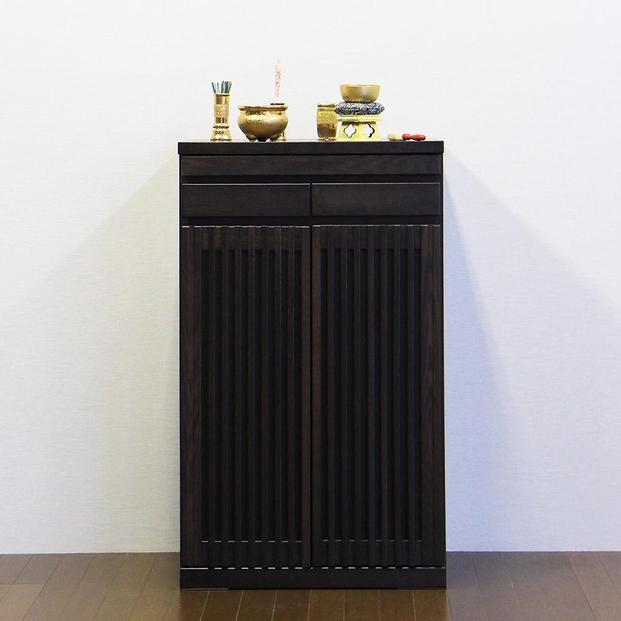 仏壇台 仏壇下台 お仏壇 大川家具 完成品 60cm 幅60cm ミニ仏壇 小型仏壇 日本製 AKBU-02-60H ブラウン