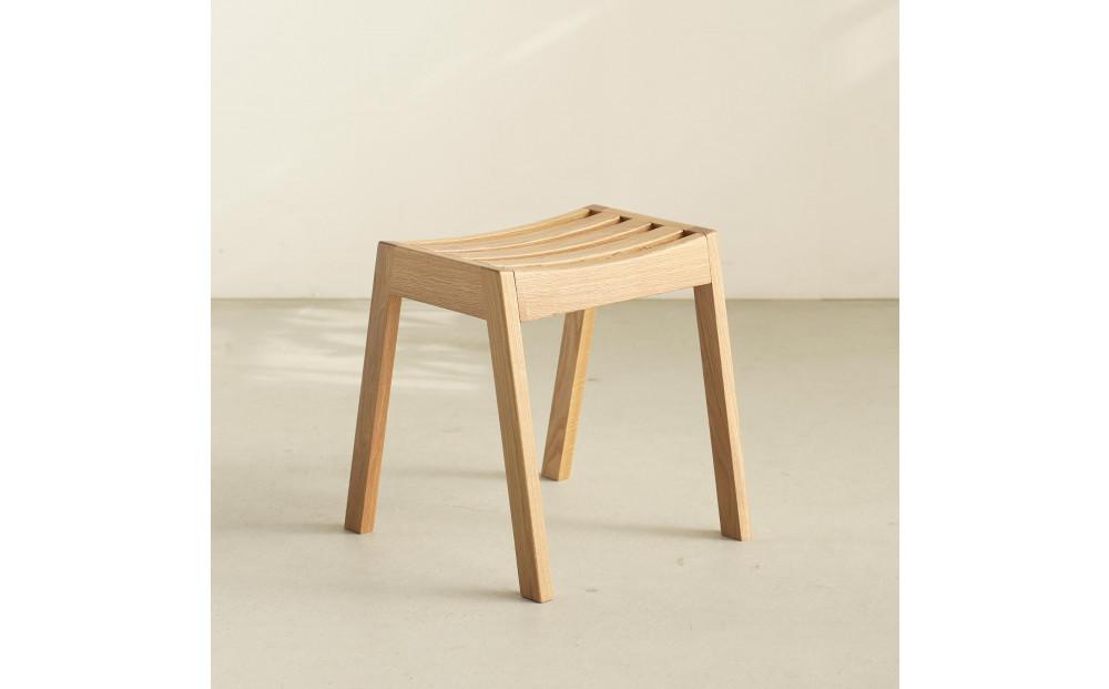 オーク無垢材のスタッキングスツール ワード 積み重ね ホワイトオーク 玄関 キッズ