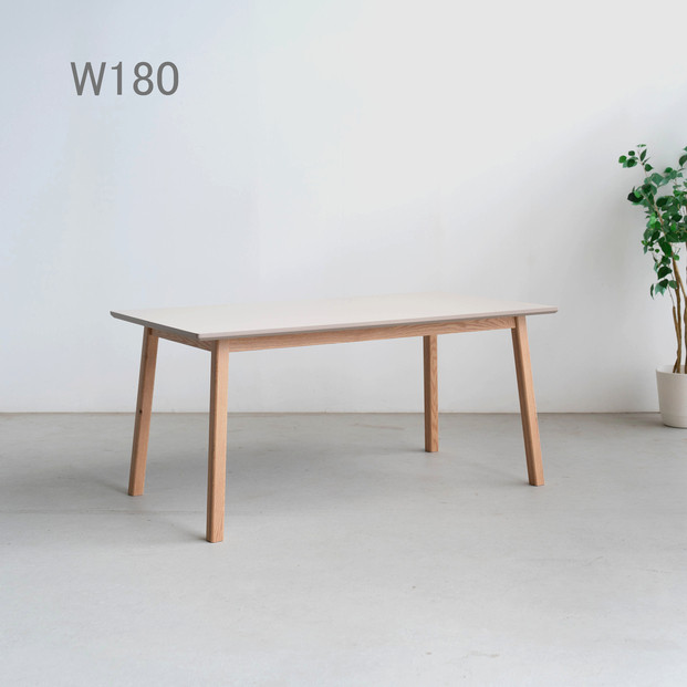 トープ ダイニングテーブル 180×80 GENE オーク無垢 傷に強い オフトープ 辻製作所 大川市