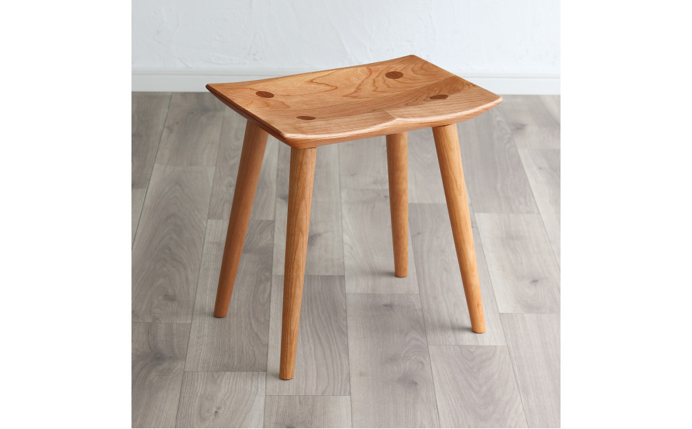 スツール ブラックチェリー材【大川家具】 ギフト対応