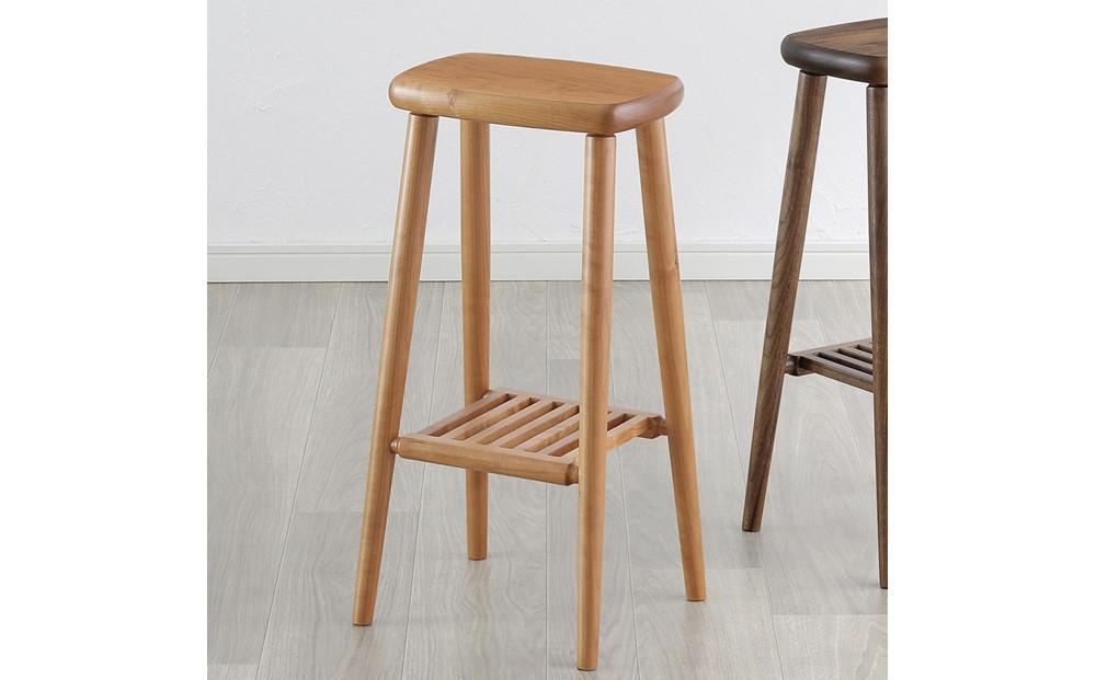 キッチンハイスツール ブラックチェリー材【大川家具】