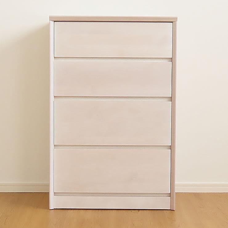 60幅 ローチェスト ホワイト 白 シンプル チェスト タンス たんす アルダー材 天然木 国産 大川家具 完成品 大容量