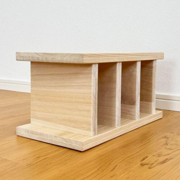 桐 ブロック 高さ約19cm 1個 ナチュラル ベージュ オブジェ インテリア 省スペース すきま 天然木 国産 大川家具 完成品