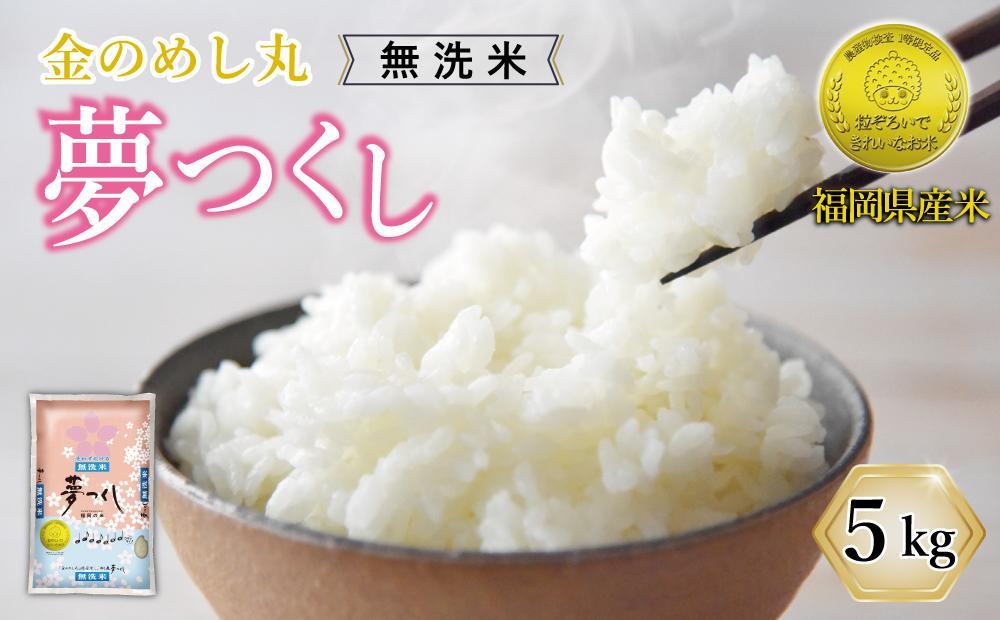 令和7年米 福岡県産 米 【無洗米】金のめし丸夢つくし 5kg (1袋)