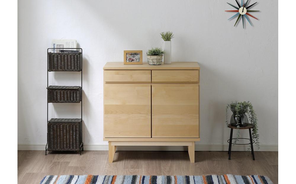 大川家具 幅80cm サイドボード 無垢材 -lahm-ラーム