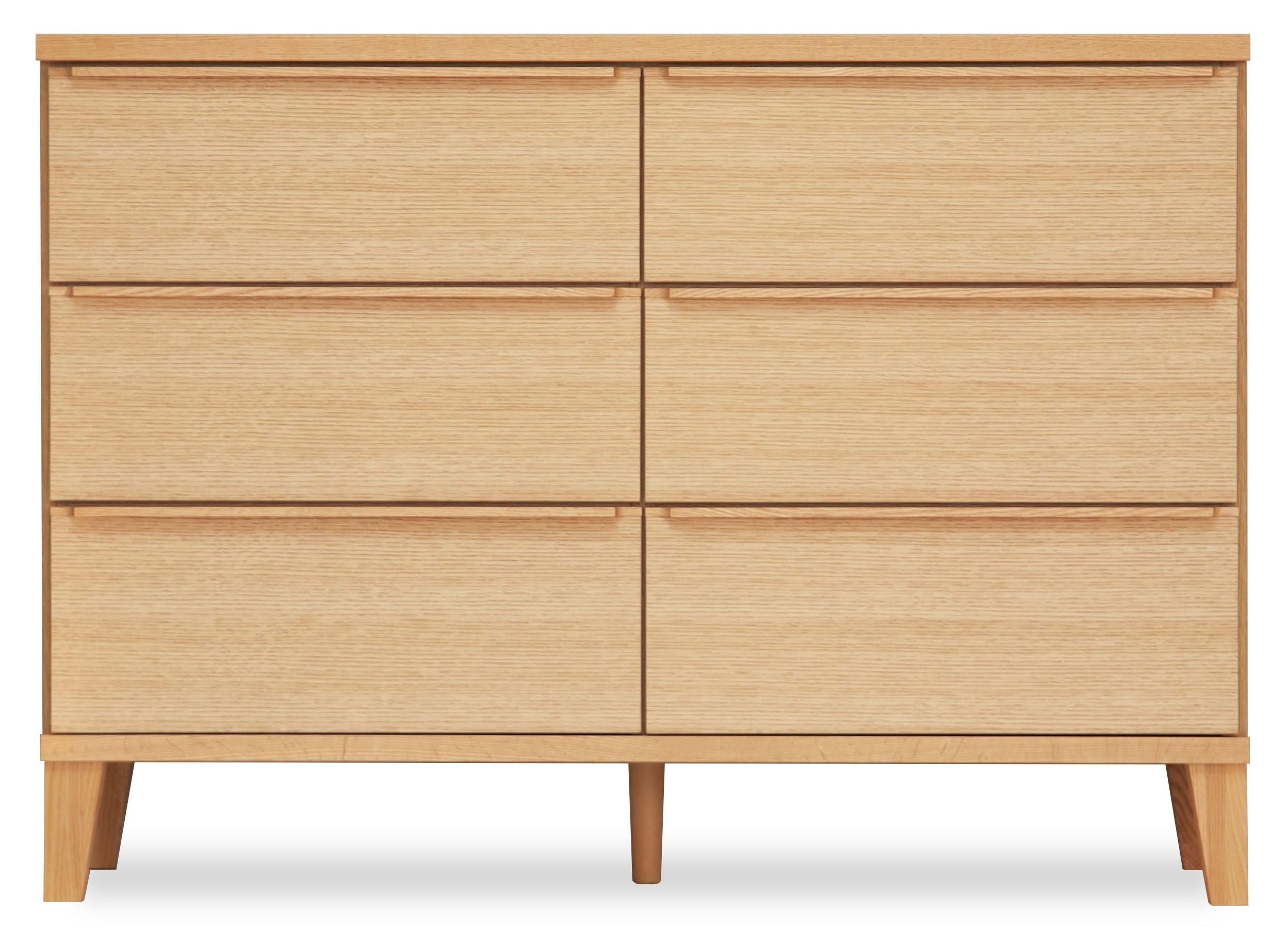 大川家具 幅120cm 3段 チェスト レッドオーク -leo-レオ