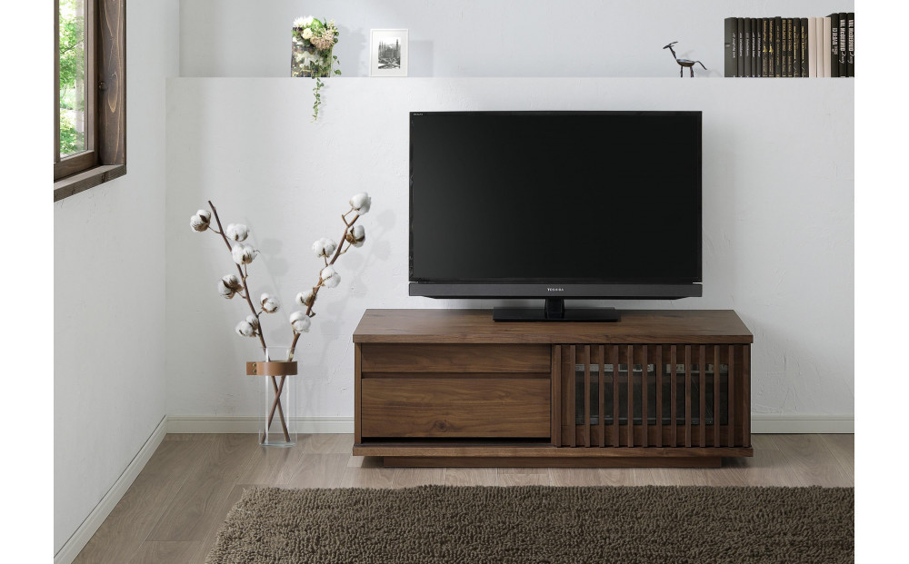 【ナチュラル】大川家具 幅120cm テレビボード -value-バリュー