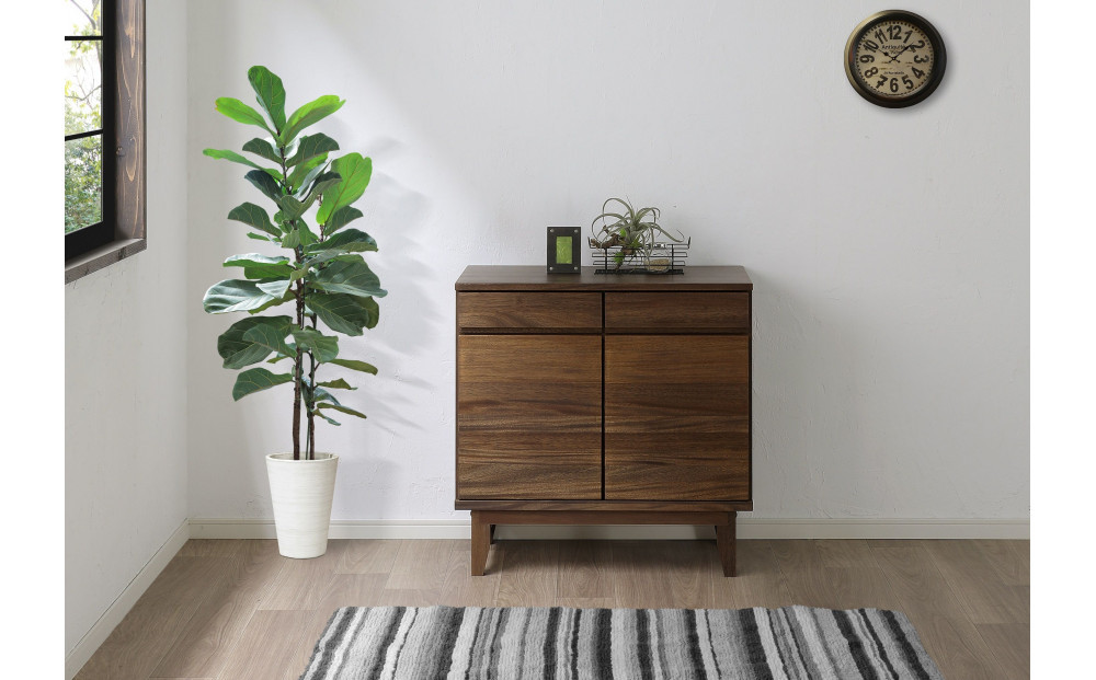 大川家具 幅80cm サイドボード 無垢材 -owl-オウル