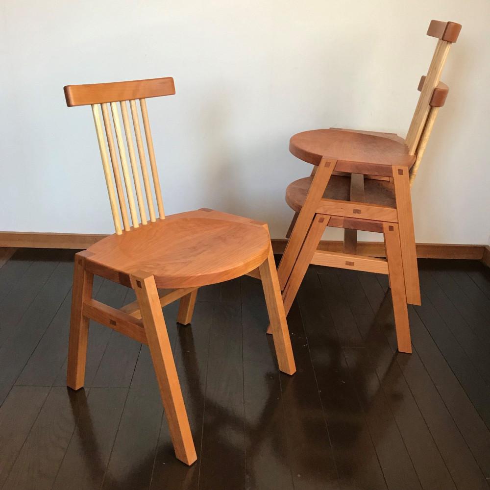 【スタッキングチェア 1脚：積み重ねることができる椅子】椅子 チェア ダイニングチェア スタッキング スタッキングチェア チェリー nove