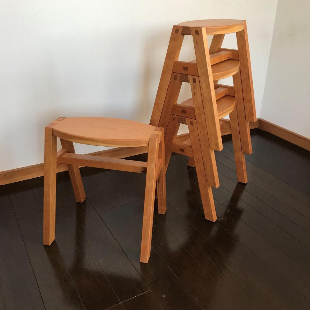 【スタッキングスツール 1脚：積み重ねることができるスツール】スツール スタッキング スタッキングスツール チェリー nove