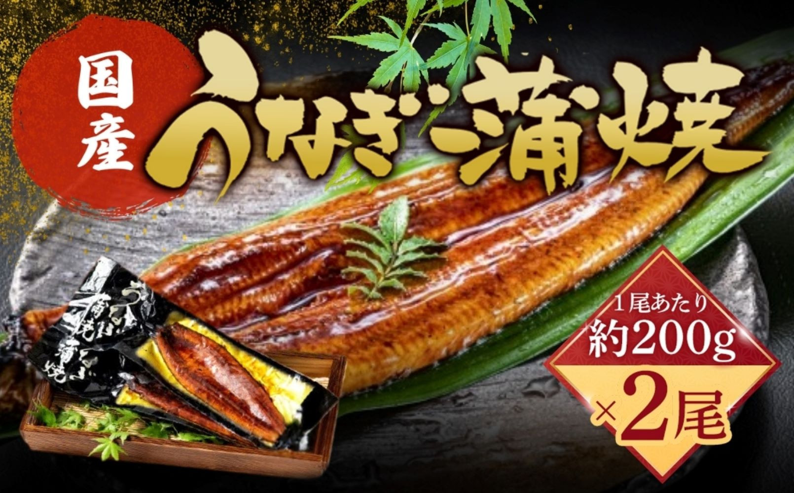 うなぎ蒲焼（国産鰻 200g×2尾）