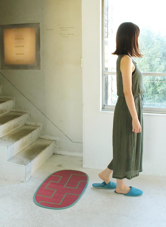 OTO い草ドアマット 48×120cm【KAKU-KAKU PI】