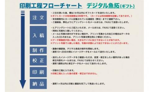 CM-020 【A3・デジタル魚拓ギフトカード】メモリアルフィッシュを釣れたてのままに。