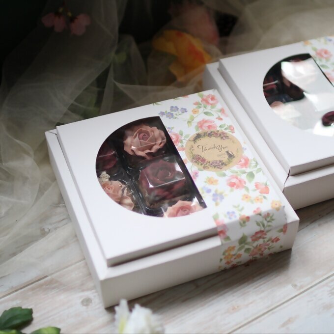 DC-009_ビンテージ風あんフラワークッキー9個入り　フラワータルト 食べられるお花！あんこのお花！【風呂敷ラッピング】和菓子