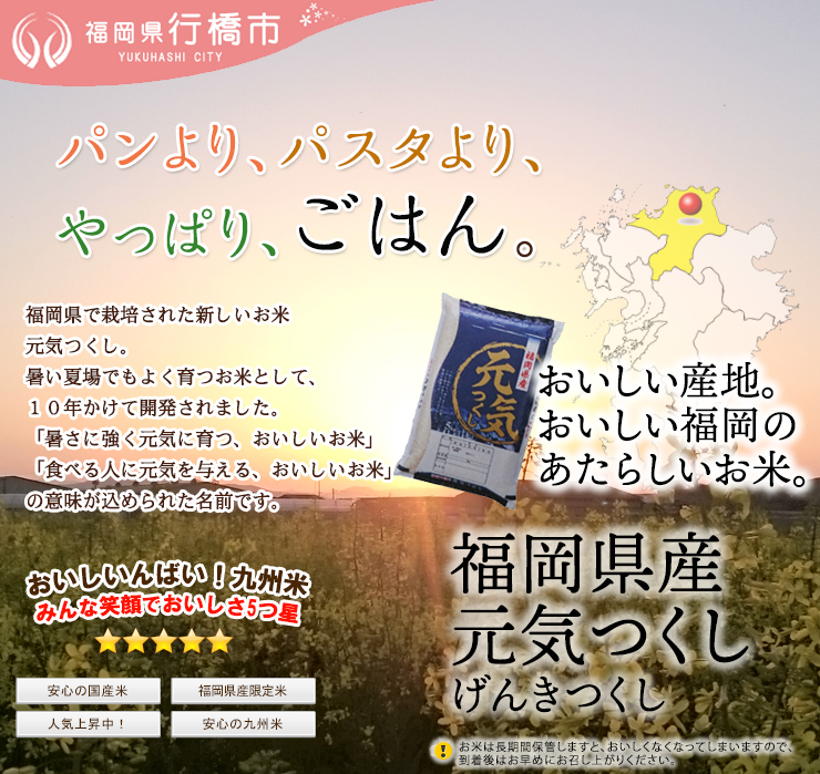 AF-018　福岡県産元気つくし【研ぐお米】5kg