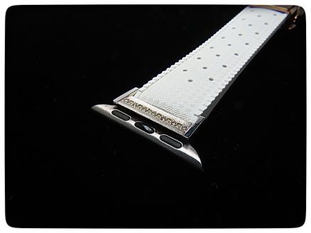 CN-009_Apple Watch専用シルバー925製チャーム_sevenstone(Diamond)&ラバーバンド