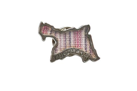 CC-006_行橋市ガラミ染小倉織ピンバッジ・がらみ紅茶ティーパック3ｇｘ10ｐ