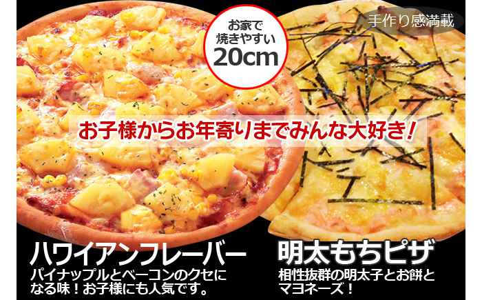 CT-005 職人さんの手作りピザ～マルゲ、シーフード、明太もち、ポテト、ハワイアンの５枚セット～