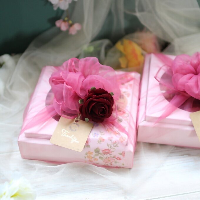 DC-009_ビンテージ風あんフラワークッキー9個入り　フラワータルト 食べられるお花！あんこのお花！【風呂敷ラッピング】和菓子