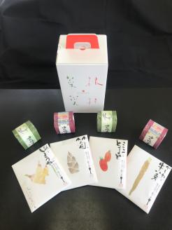 AI-164_炊き込みご飯の素・4種と有機栽培米「ゆく鴨米」のセット