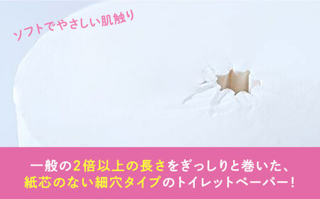【細穴タイプ】トイレットペーパー ダブル 長巻き 65m 6ロール×8パック エコ コアレス《豊前市》【大分製紙】 [VAA018] 通常配送（北海道・沖縄・離島を除く）