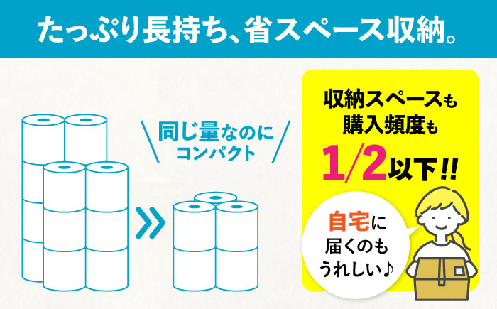 【全6回定期便】トイレットペーパー シングル 24ロール 長巻き 130m (6ロール×4パック) 宅配 エコワンタッチ コアレス 《豊前市》【大分製紙】 [VAA052] 通常配送（北海道・沖縄・離島を除く）