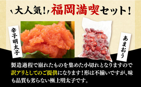 【訳あり】辛子明太子 小切れ 500g （100g×5P） & 冷凍あまおう 800g セット《豊前市》【MEAT PLUS】明太子 辛子明太 切れ子 いちご あまおう [VBB019]