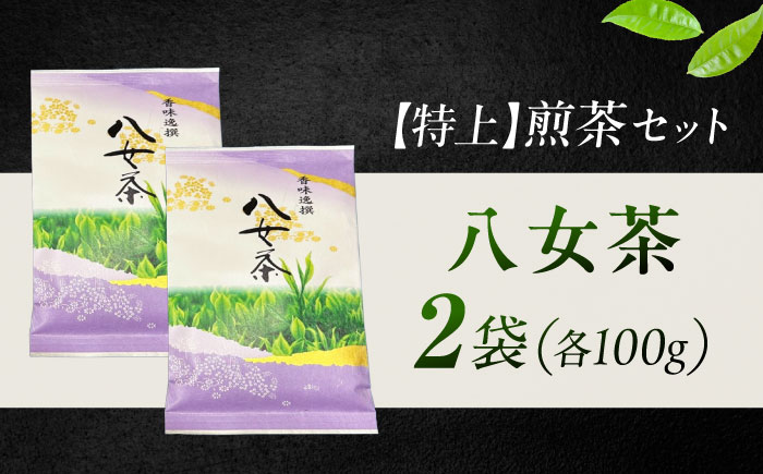 八女茶【特上】煎茶セット 100g×2袋 《豊前市》【株式会社木村食品(千代海苔株式会社)】 [VEH018]