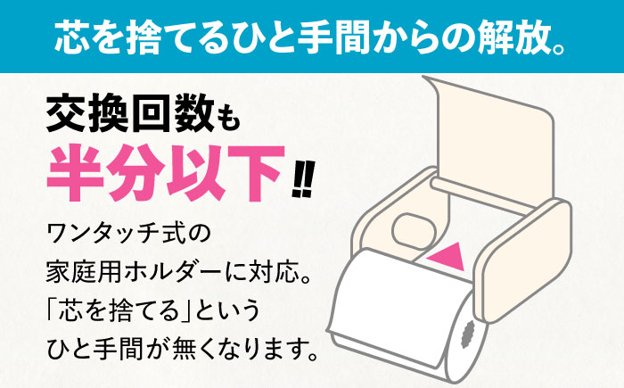 【全6回定期便】トイレットペーパー シングル 長巻き 130m 6ロール×8パック エコ ワンタッチ コアレス《豊前市》【大分製紙】 [VAA020] 通常配送（北海道・沖縄・離島を除く）