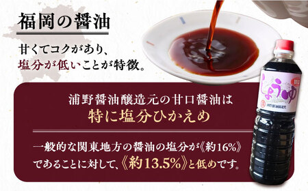 甘口醤油 1ダース（1L × 12本）～老舗の醤油蔵からお届け～《豊前市》【浦野醤油醸造元】醤油 調味料 美味しい お試し [VAV010]