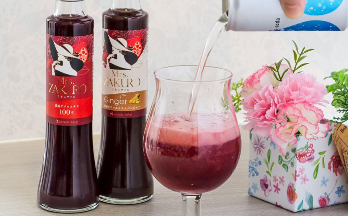 Mrs.ZAKURO 2本セット(プレーン・ジンジャータイプ各200ml)《豊前市》【karada kaigi株式会社】 ザクロ ザクロジュース [VED001]