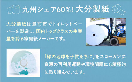 【細穴タイプ】　トイレットペーパー ダブル 24ロール 長巻き 65m (6ロール×4パック) 宅配 コアレス 《豊前市》【大分製紙】 [VAA062] 通常配送（北海道・沖縄・離島を除く）