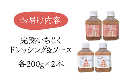農家が作る!!完熟いちじくドレッシングと完熟いちじくソースのセット(200g×各2本)《豊前市》【田村農産】完熟 詰め合わせ ドレッシング 調味料 [VBE004]