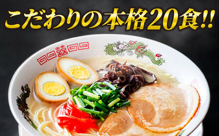 博多ラーメン 20食セット（福岡名物豚骨ラーメン）本格派こだわり 半生めん《豊前市》【株式会社マル五】 [VCL001]