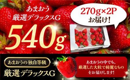 【先行予約】【2月-4月発送】農家直送 あまおう 厳選デラックスG 540g （270g以上 × 2 パック） 土耕栽培《豊前市》【内藤農園】果物 いちご [VAB015]