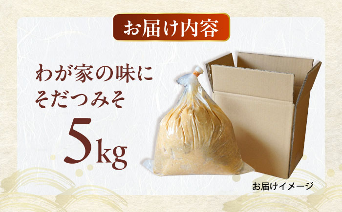 育てる味噌 5kg 《豊前市》　【浦野醤油醸造元】みそ　米味噌 [VAV019]