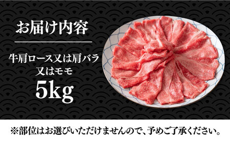 【A4以上】博多和牛 スライス 5kg （500g×10P） しゃぶしゃぶ すき焼き 用 （ 肩ロース / 肩バラ / モモ ）《豊前市》【株式会社MEAT PLUS】[VBB023]